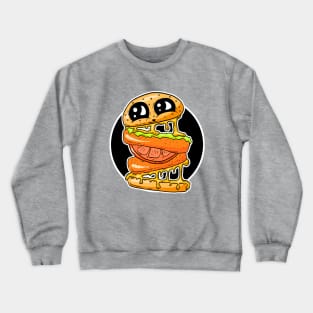 Cheesy Vicky Chicken Burger Cartoon Crewneck Sweatshirt